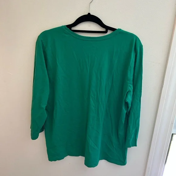 Chicos Green Basic Tee Shirt - Picture 4 of 4